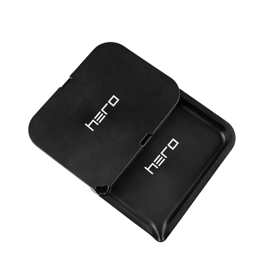 Tacka z włókna konopnego z pokrywką HERO onyx 19 x 14 cm