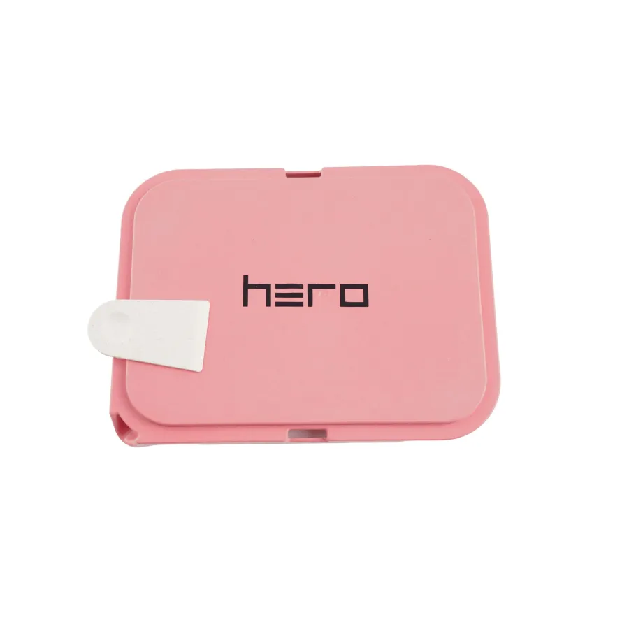 Hemp fiber tray lid HERO pink 19 x 14 cm