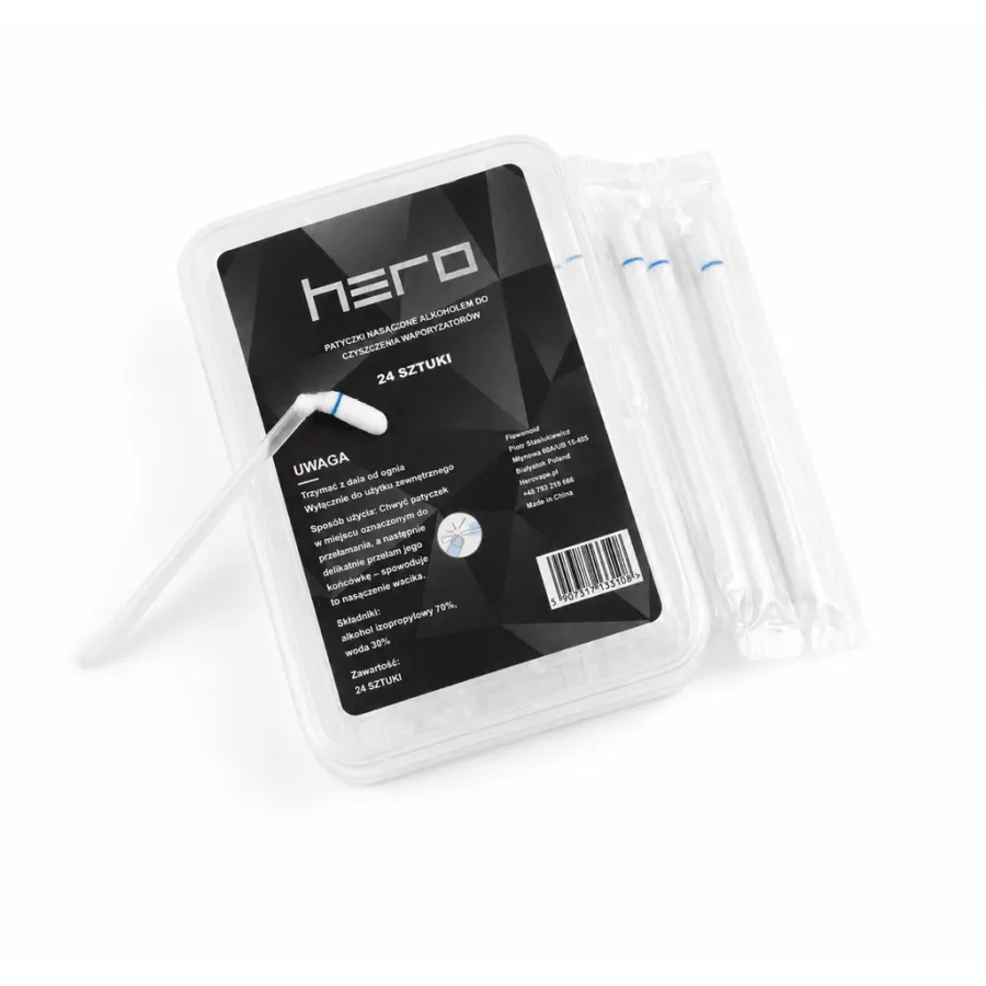 Alcohol Swabs for Cleaning Vapes 24 Pieces HERO | Hemp Shop