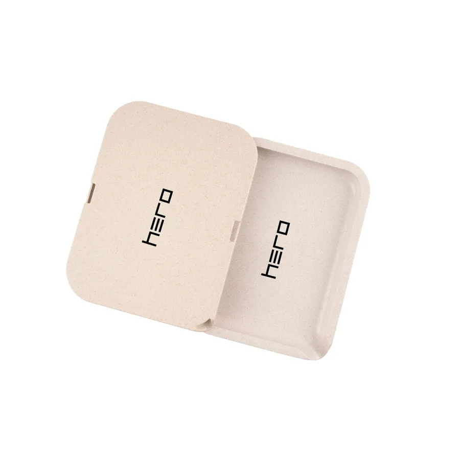 Tacka z włókna konopnego z pokrywką HERO white 19 x 14 cm