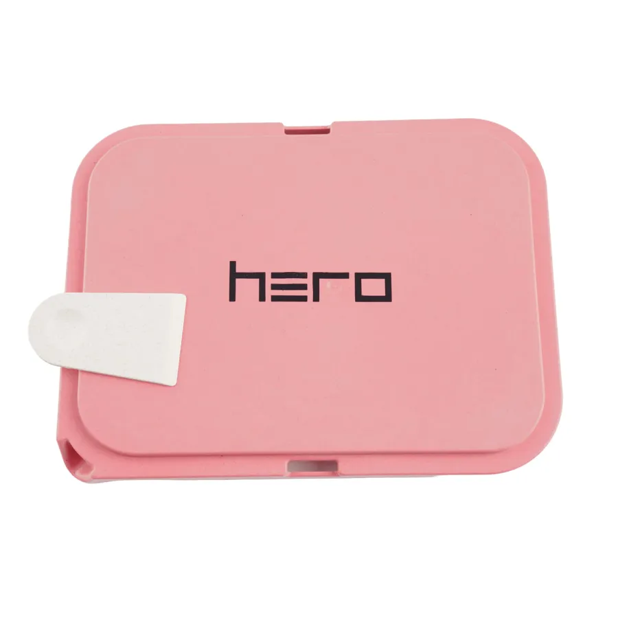 Tacka z włókna konopnego z pokrywką HERO pink 19 x 14 cm