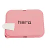 Tacka z włókna konopnego z pokrywką HERO pink 19 x 14 cm