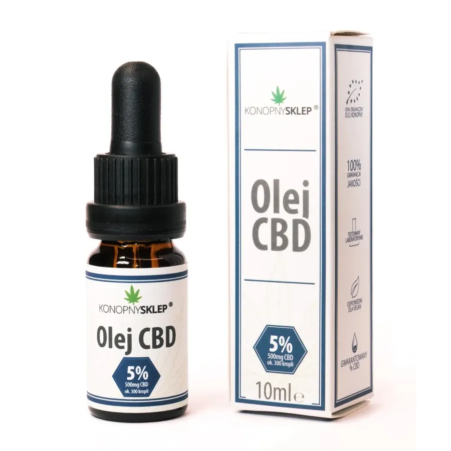 Olej konopny 5% CBD 10ML 500mg Olej konopny 5% CBD 10ML 500mg