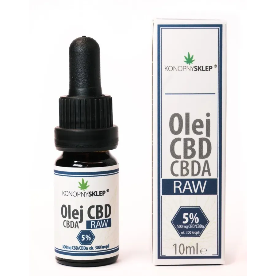 Olej konopny RAW 5% CBD+CBDA 10ML 500mg