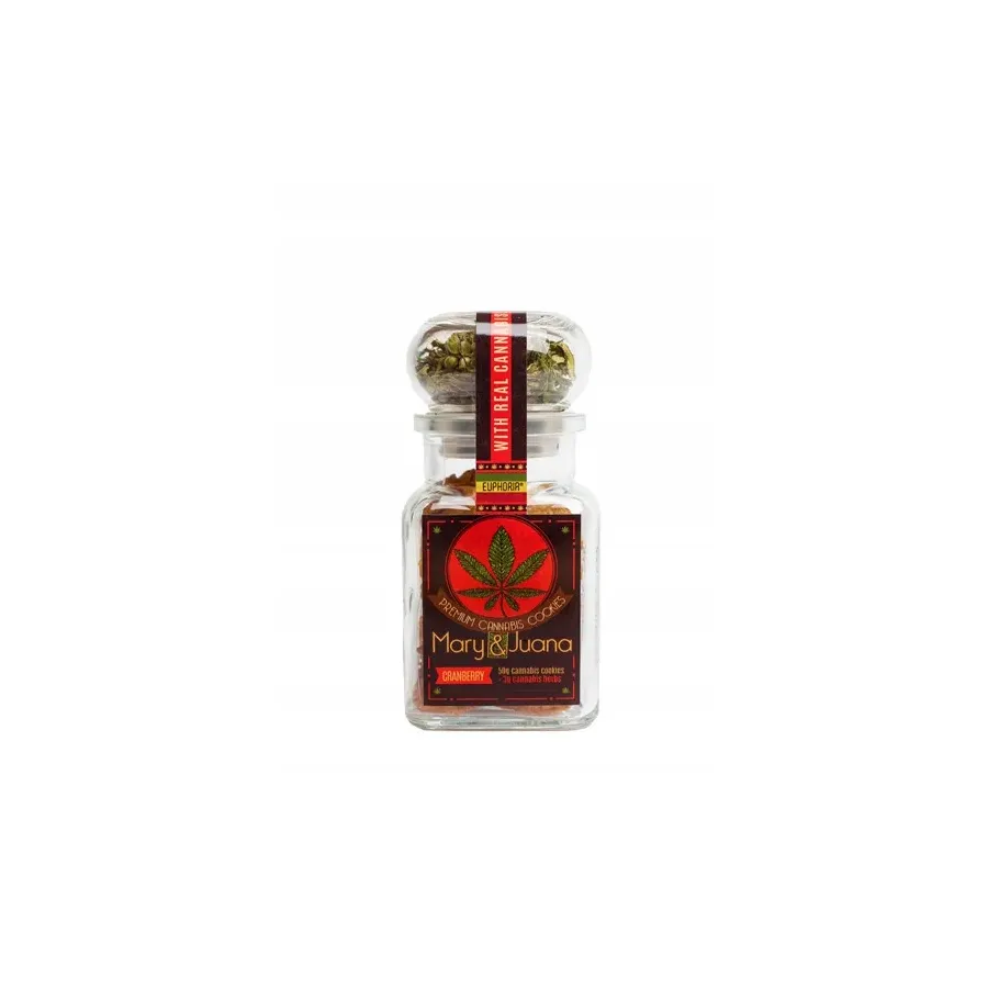 Ciasteczka M&J Cranberry + 3 g konopnych ziół