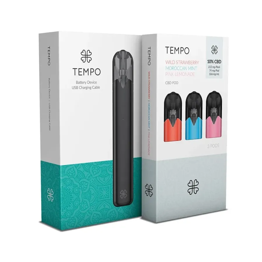 TEMPO CBD Starter Kit 75mg x 3 - Minze, Erdbeere & Rosa Limonade | Hanf Laden