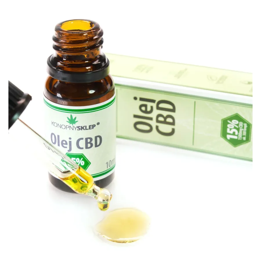 OLEJEK 15% CBD 10ML 1500mg + oliwa z oliwek OLEJEK 15% CBD 10ML 1500mg + oliwa z oliwek