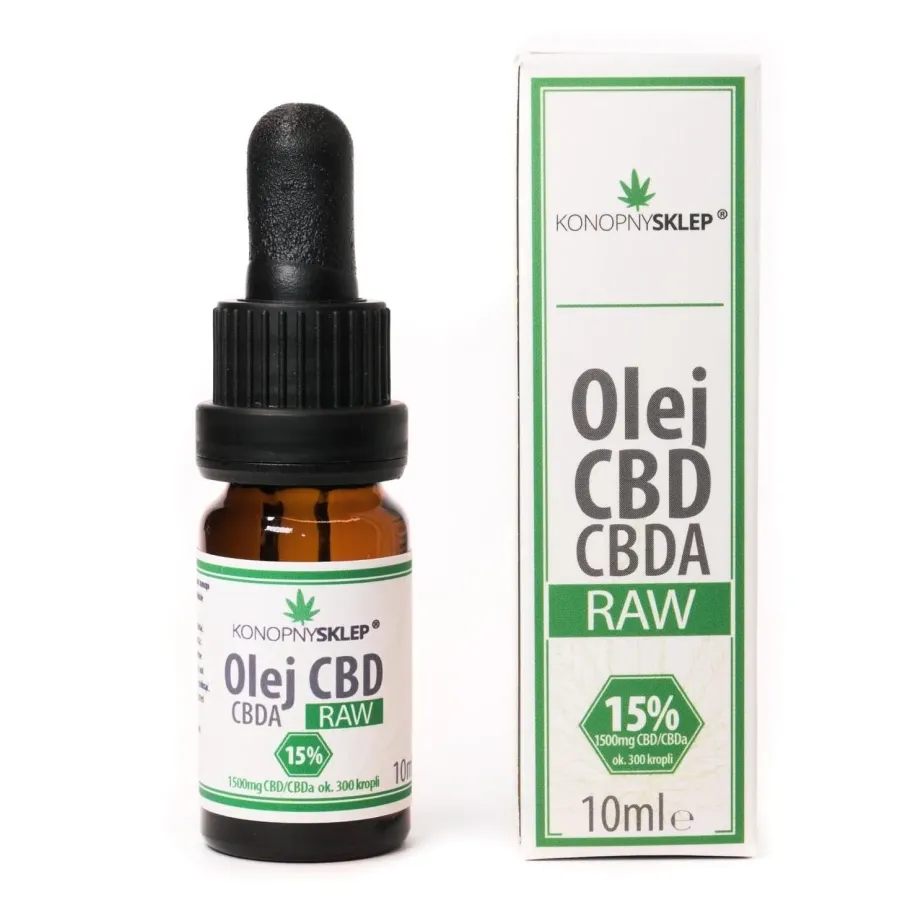 Olej konopny RAW 15% CBD+CBDA 10ML 1500mg