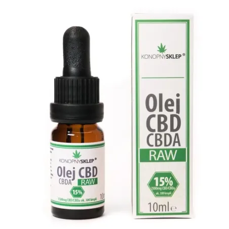 Olej konopny RAW 15% CBD+CBDA 10ML 1500mg Olej konopny RAW 15% CBD+CBDA 10ML 1500mg