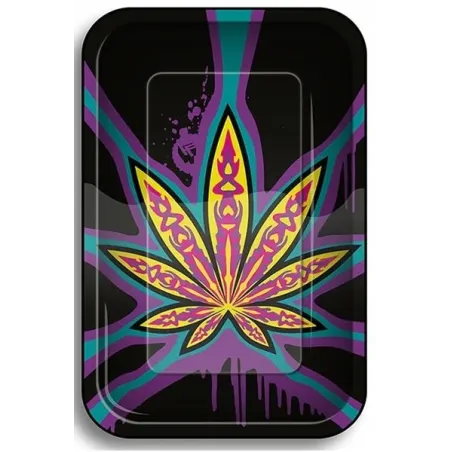 Tacka metalowa Neon Leaves - 27,5 x 17,5cm