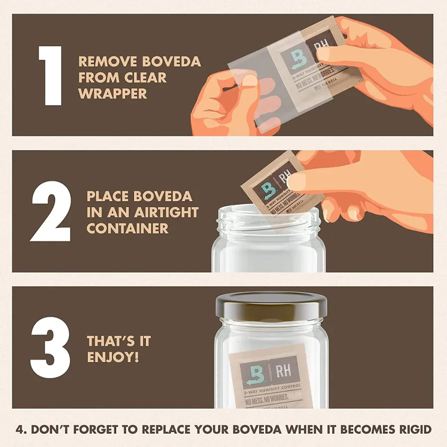 Boveda regulator wilgotności 58% 8g