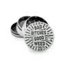Metal Grinder BAD BITCHES GOOD WEED 50mm fire-flow