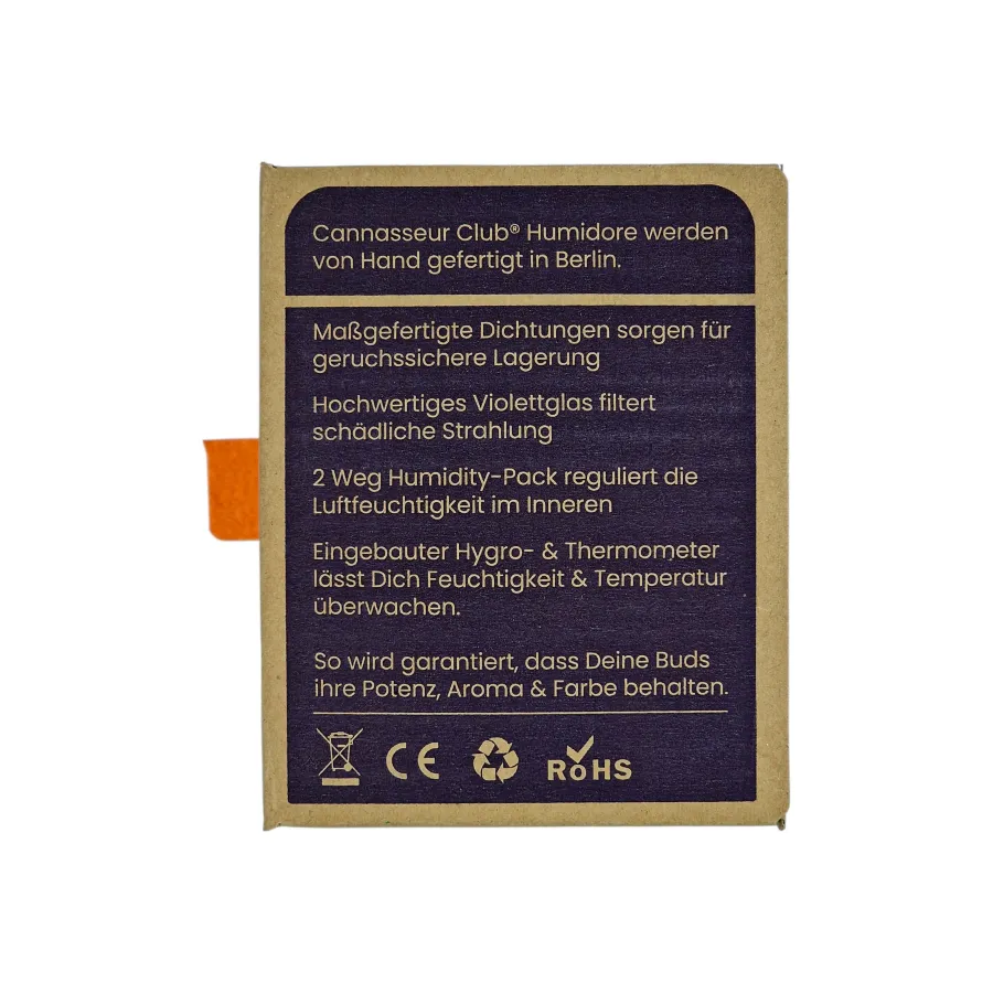 Pojemnik bezzapachowy Cannasseur Club 60g z higrometrem