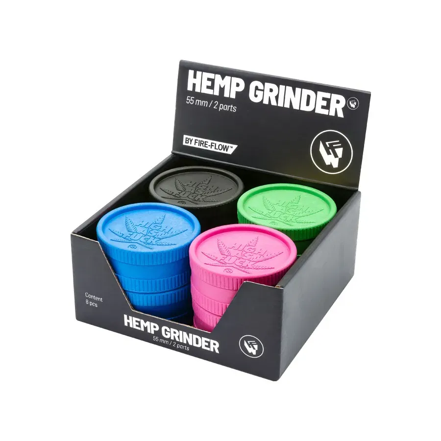 Hemp grinder HIGH AS FUCK 55mm fire-flow Hemp grinder HIGH AS FUCK 55mm fire-flow