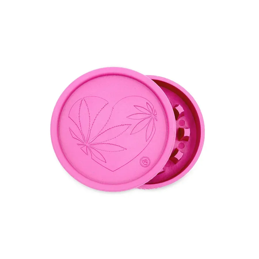 Hemp Fiber Grinder 420 Heart 55mm fire-flow | Hemp Shop