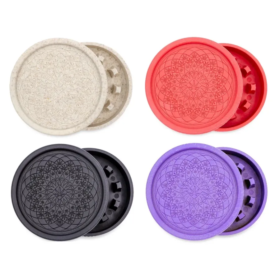 Hemp grinder Green leaf 55mm fire-flow Hemp grinder Green leaf 55mm fire-flow