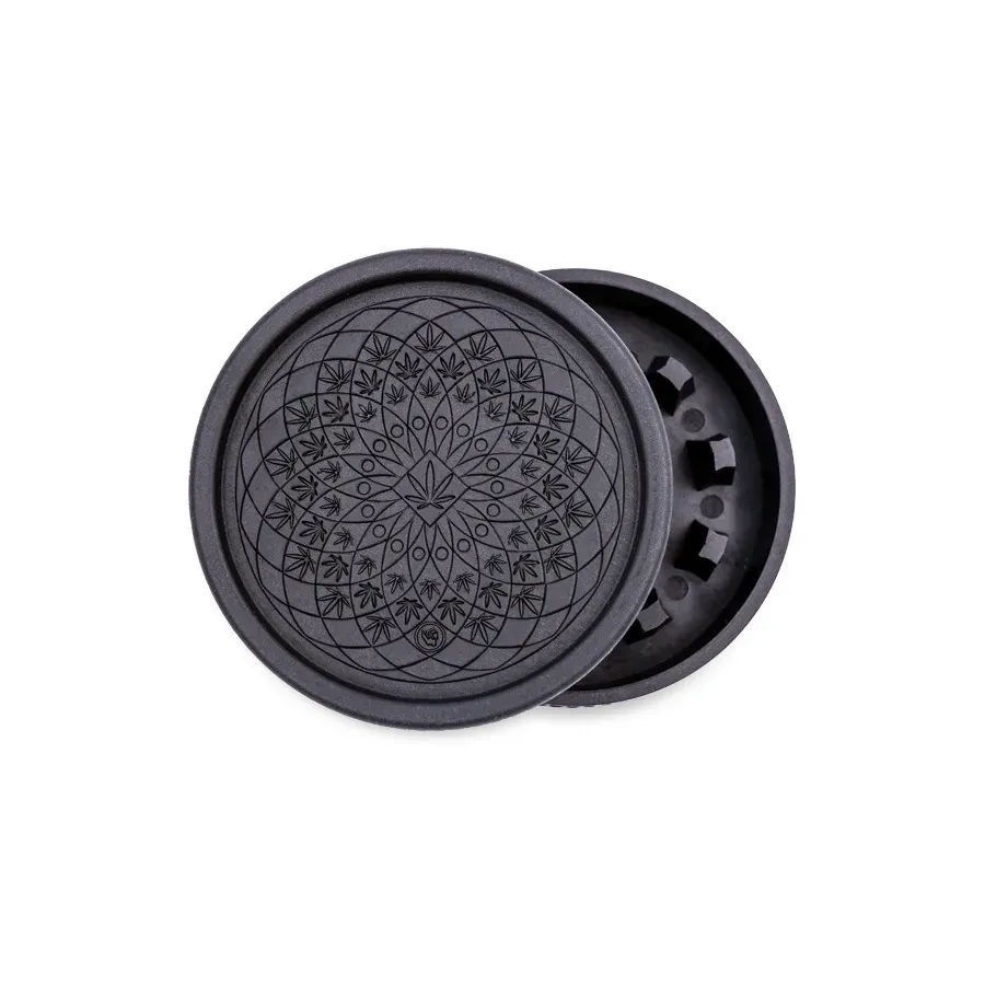 Hemp grinder Green leaf 55mm fire-flow Hemp grinder Green leaf 55mm fire-flow