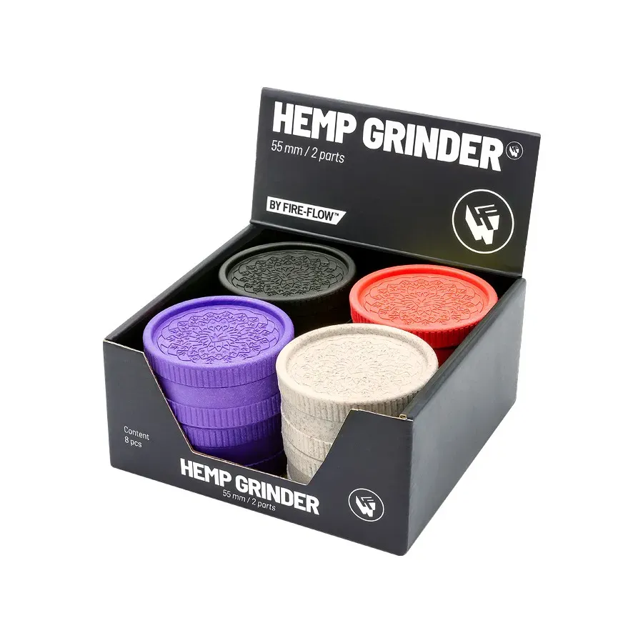Hemp grinder Green leaf 55mm fire-flow Hemp grinder Green leaf 55mm fire-flow