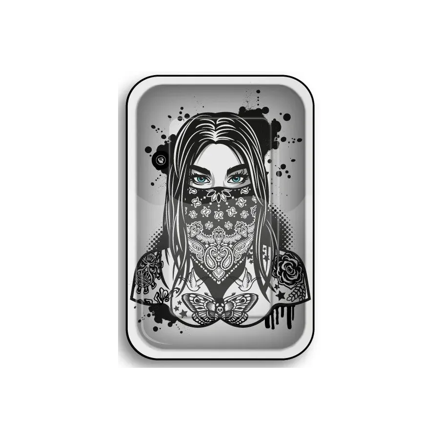 Tacka metalowa Tattoo Girl - 27,5 x 17,5 cm