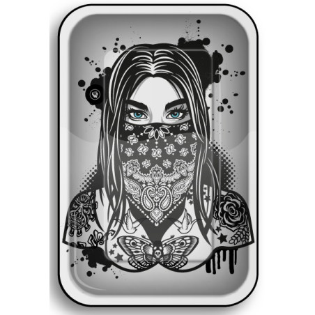 Tacka metalowa Tattoo Girl - 27,5 x 17,5 cm