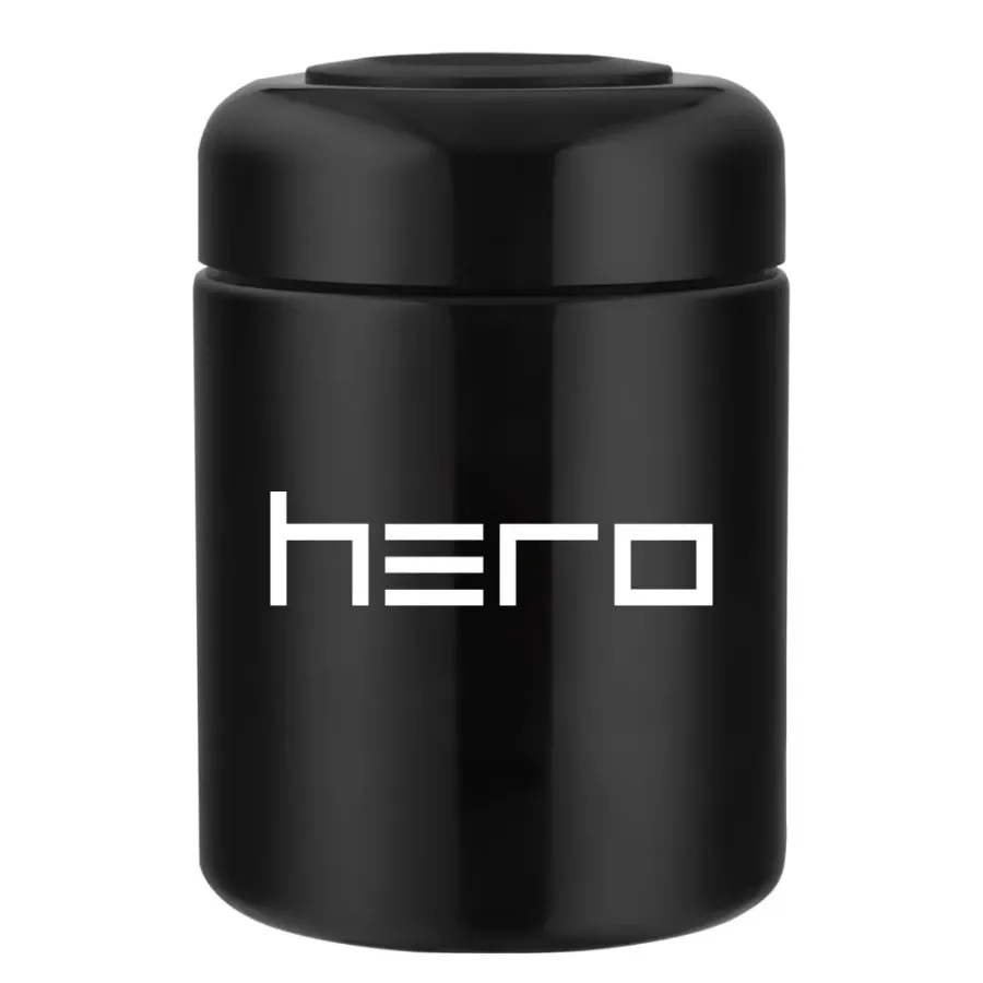 Glass unscented container with hygrometer 250ml HERO | Hemp Shop Glass unscented container with hygrometer 250ml HERO | Hemp Shop