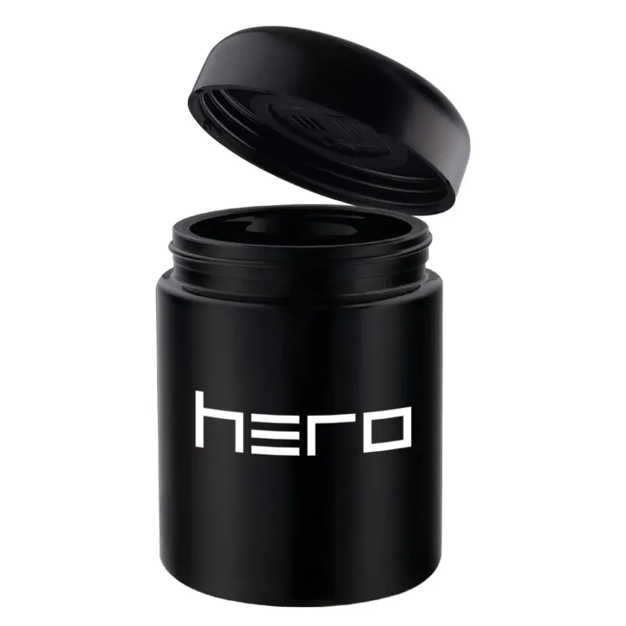 Glass unscented container with hygrometer 250ml HERO | Hemp Shop Glass unscented container with hygrometer 250ml HERO | Hemp Shop