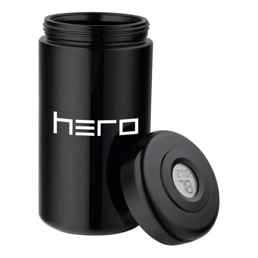 Glass unscented container with hygrometer 500ml HERO | Hemp Shop Glass unscented container with hygrometer 500ml HERO | Hemp Shop