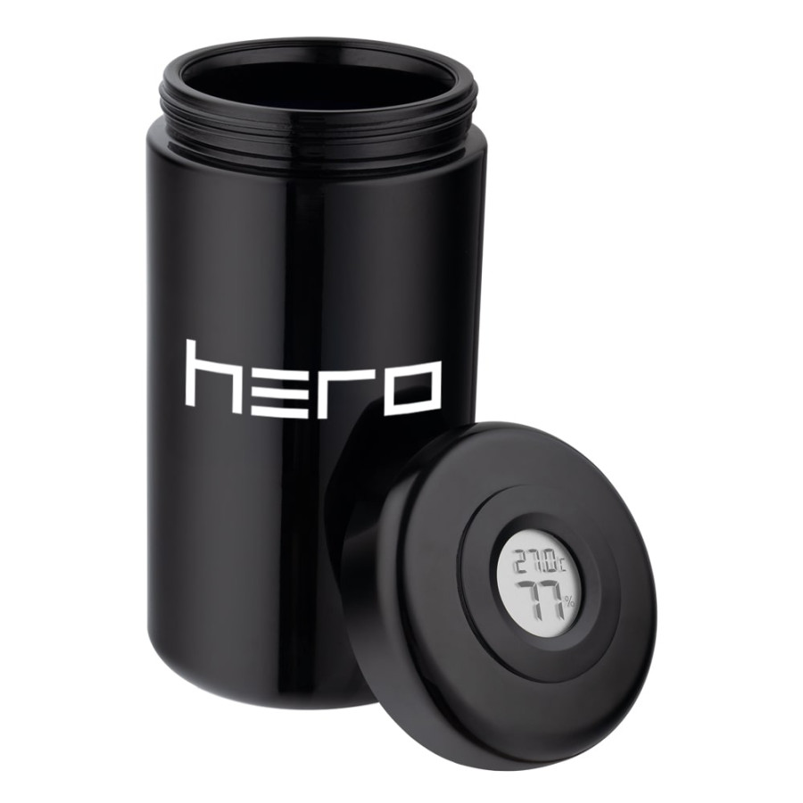 Szklany pojemnik bezzapachowy z higrometrem 500ml HERO