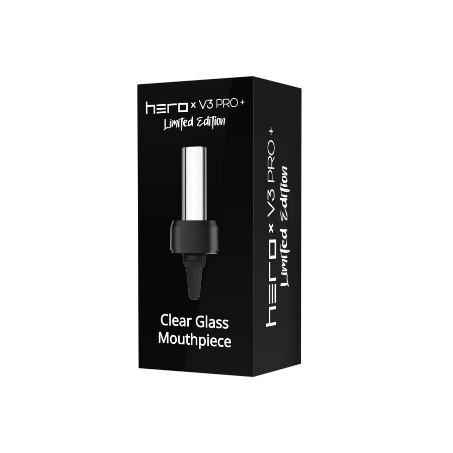 X-MAX V3 PRO+ X HERO LIMITED EDITION clear glass mouthpiece X-MAX V3 PRO+ X HERO LIMITED EDITION clear glass mouthpiece