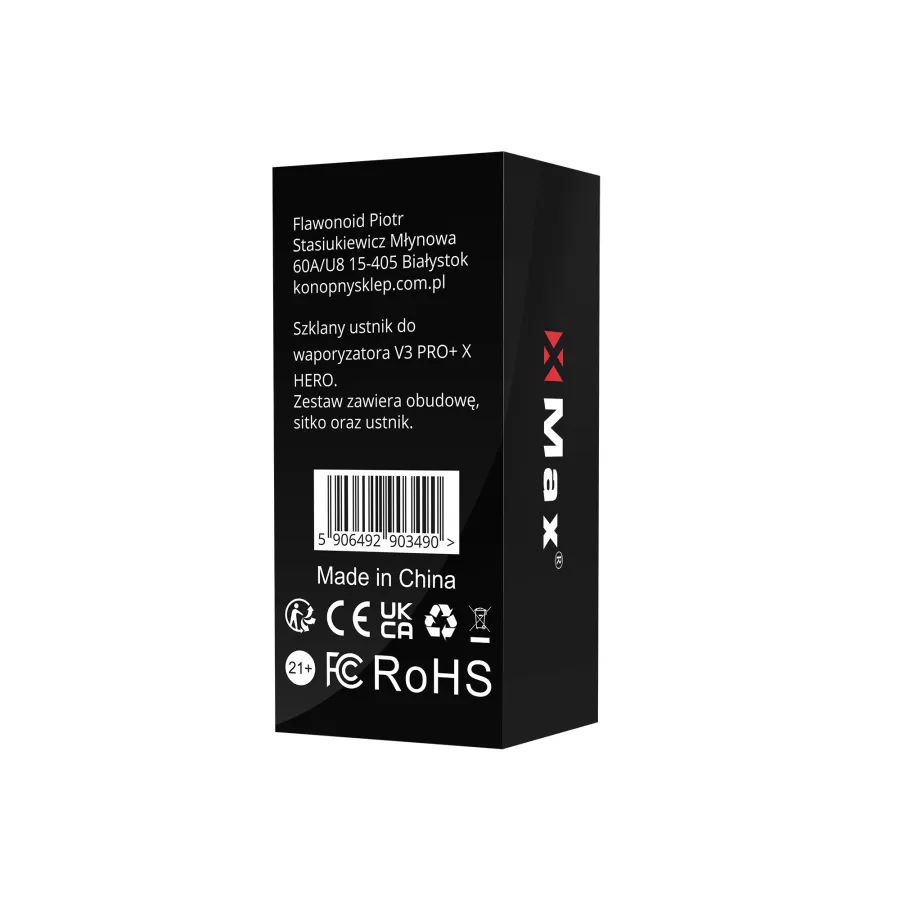 X-MAX V3 PRO+ X HERO LIMITED EDITION clear glass mouthpiece X-MAX V3 PRO+ X HERO LIMITED EDITION clear glass mouthpiece