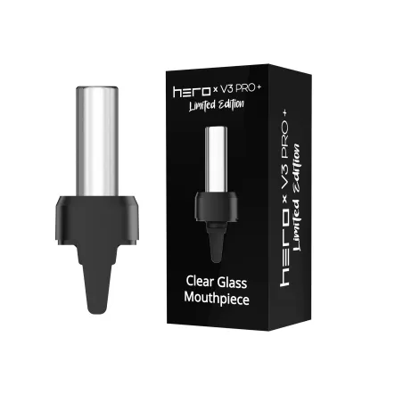 X-MAX V3 PRO+ X HERO LIMITED EDITION clear glass mouthpiece X-MAX V3 PRO+ X HERO LIMITED EDITION clear glass mouthpiece