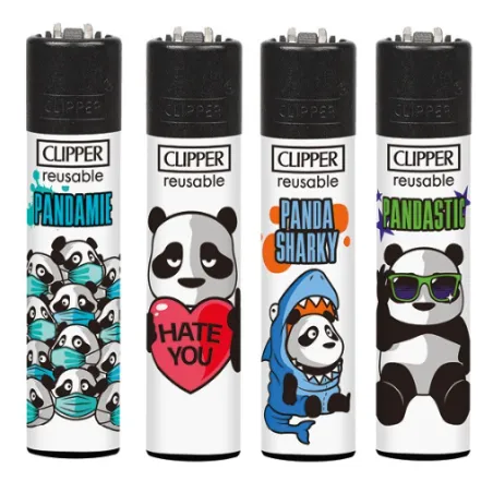 Zapalniczka Clipper Large PANDAS seria 4szt Zapalniczka Clipper Large PANDAS seria 4szt