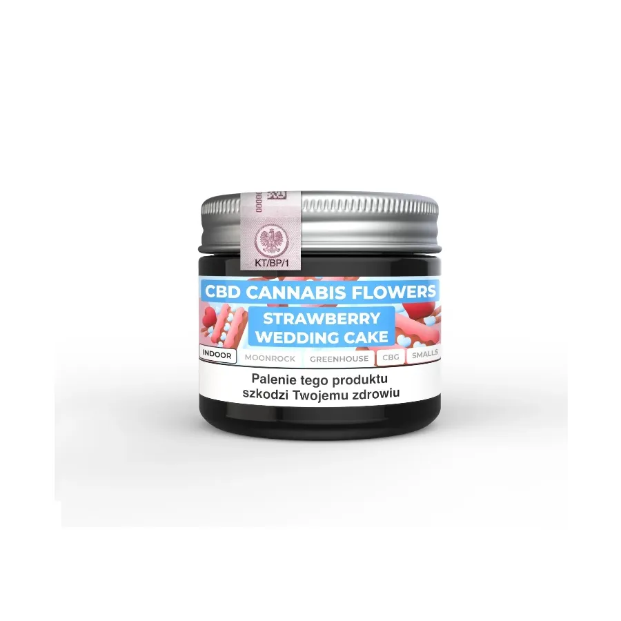 Susz Konopny CBD Strawberry Wedding cake 2g