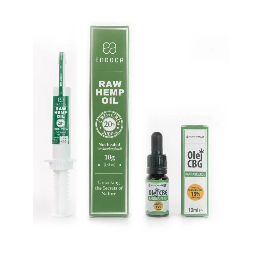PASTA KONOPNA RAW 20% + Olej CBG 15%
