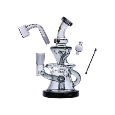 Bongo Goody Glass Miss Swiss Mini Dab Rig Smoke 4- cz Bongo Goody Glass Miss Swiss Mini Dab Rig Smoke 4- cz