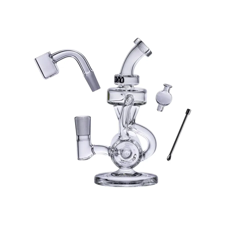 Water Filter Goody Glass Drummer Boy Mini Dab Rig Clear 4-pcs