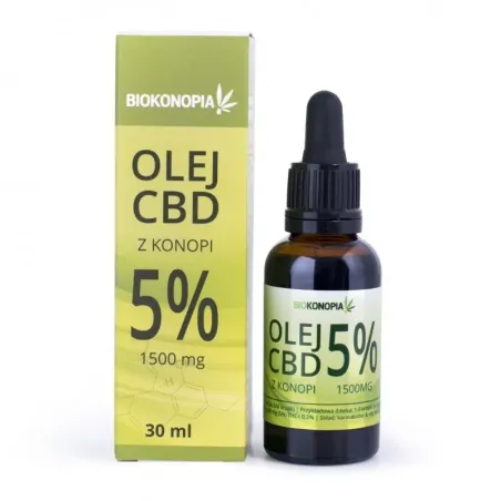 Olejek konopny 5% CBD 30ml Olejek konopny 5% CBD 30ml
