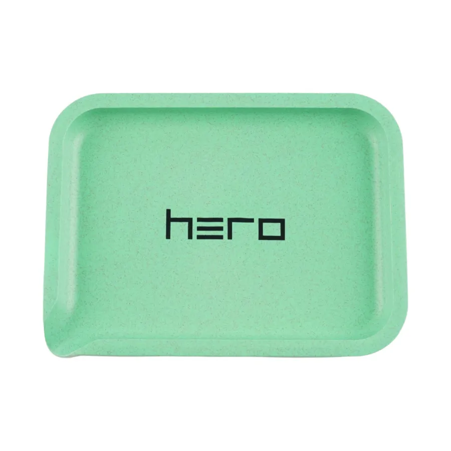 Hemp fibre tray HERO green 19 x 14 cm