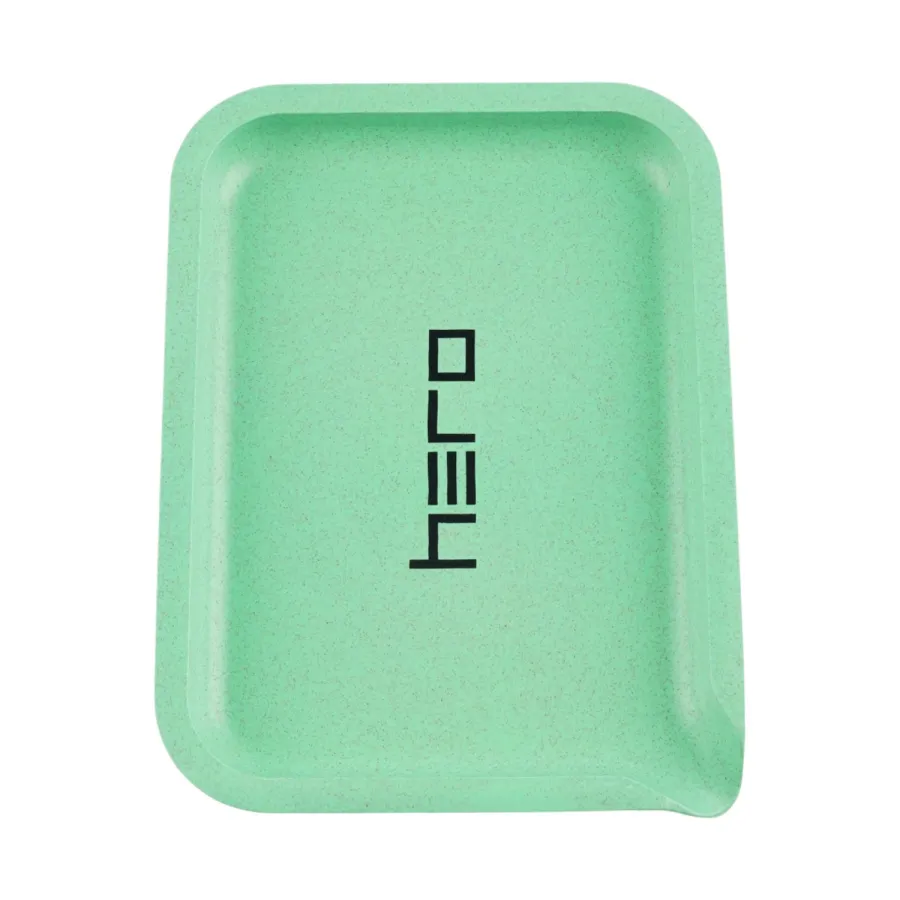 Hemp fibre tray HERO green 19 x 14 cm