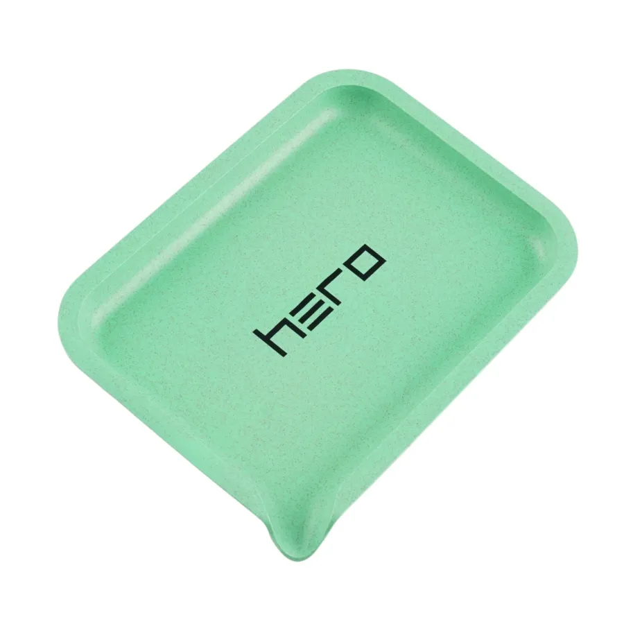 Hemp fibre tray HERO green 19 x 14 cm