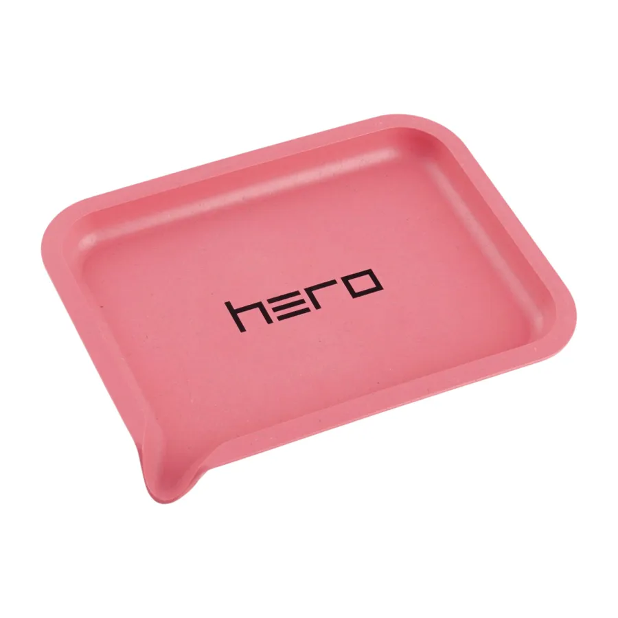 Tablett aus Hanffaser HERO rosa 19 x 14 cm