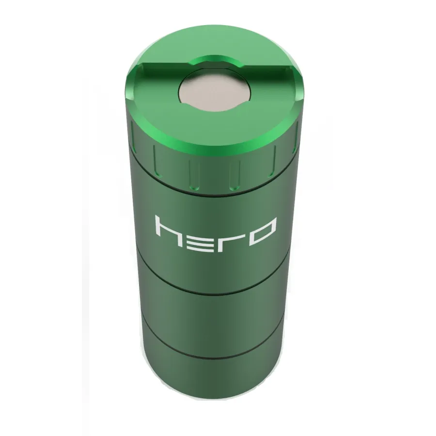 Smart Stash - Herb container with debowler HERO green Smart Stash - Herb container with debowler HERO green