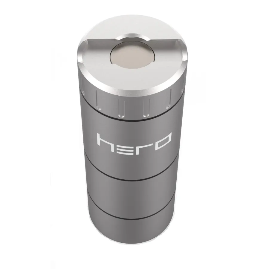 Smart Stash - контейнер для трав з дебоулером HERO срібло Smart Stash - контейнер для трав з дебоулером HERO срібло