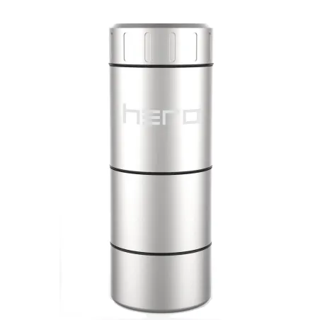 Smart Stash - Herb container with debowler HERO silver Smart Stash - Herb container with debowler HERO silver