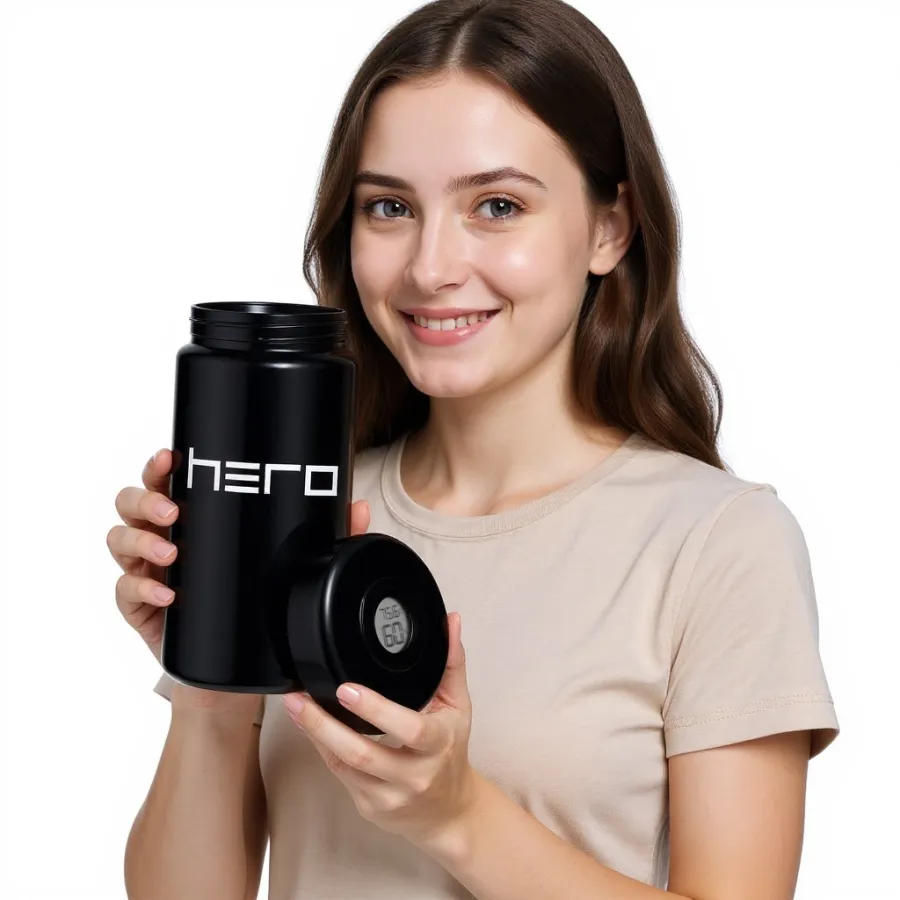 Szklany pojemnik bezzapachowy z higrometrem 1000ml HERO