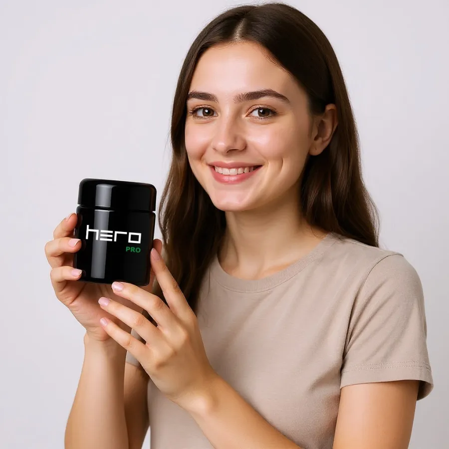 Скляний контейнер без запаху з гігрометром 100мл HERO PRO