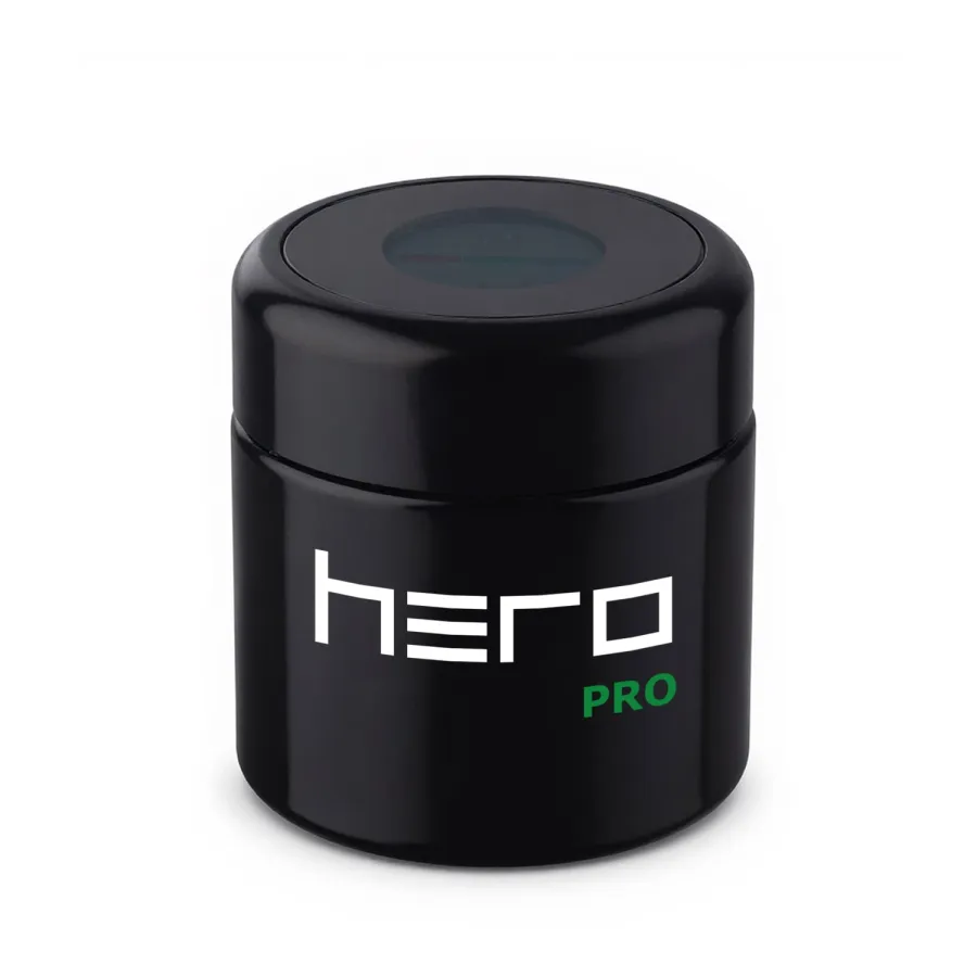 Glass unscented container with hygrometer 100ml HERO PRO