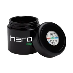 Unparfümierter Glasbehälter mit Hygrometer 100ml HERO PRO