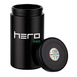 Glass unscented container with hygrometer 500ml HERO PRO