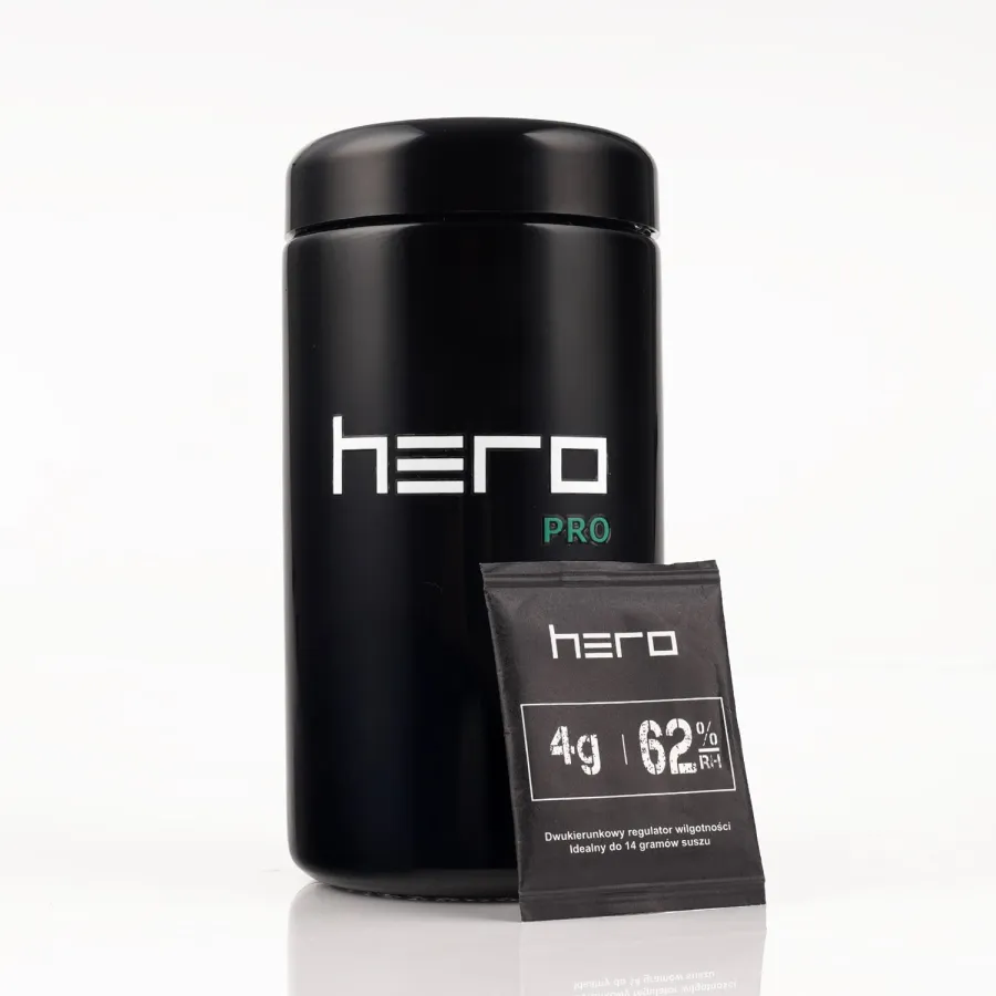Скляний контейнер без запаху з гігрометром 500мл HERO PRO